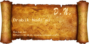 Drabik Noémi névjegykártya